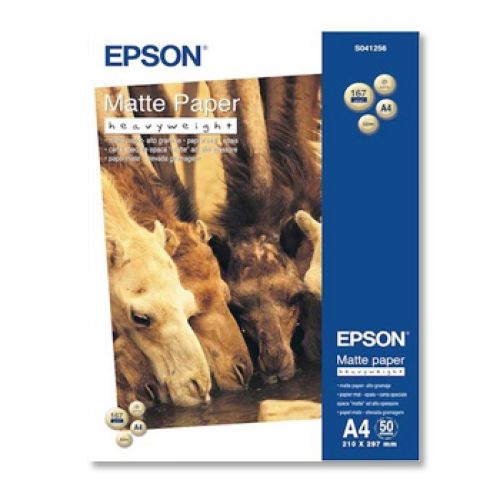 Epson Papel Mate de Alto Gramaje, A4, 50 Hojas de 167g. Matte Paper Heavy Weight , Epson , EPSC13S041256 , 10343818439